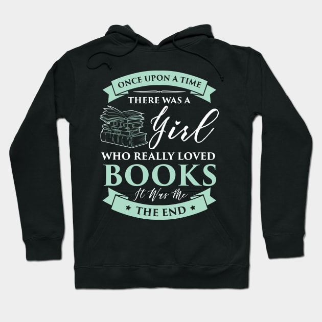 Books Loving Girl Reading Fairy Tale Gift Idea Hoodie by JeZeDe